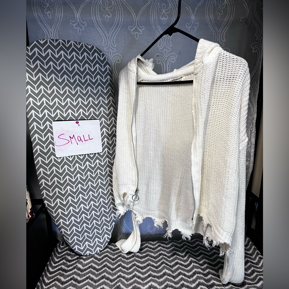 White sweater (also have in black)